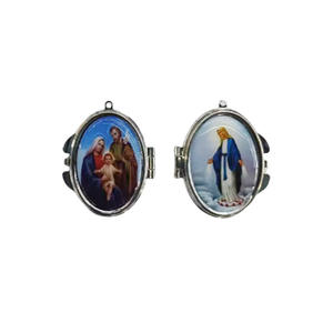 KOMI Religieux Cadre Photo Porte-clés Photo Photo Insert Jésus Sainte Famille Vierge Marie Pendentifs pour DIY Collier Porte-clés - Product Image 3