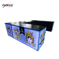 8x8 personnalisé Double face Tension tissu Seg modulaire boîte à lumière exposition Led lumineux boîte à lumière signe stand présentoirs