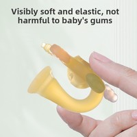 Fruit handbediende bellen Zeshoekige vorm Babybijtring Zacht speelgoed Food Grade siliconen 0-12 maanden Unisex