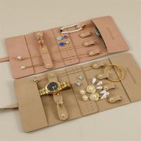 CULLUS Sac de rangement pour bijoux personnalisé avec logo 10*24cm, sac pliable portable, petit sac pour boucles d'oreilles, collier, bague, sac à bijoux enroulable