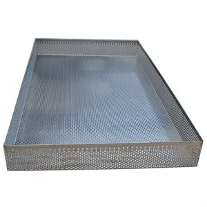 Stainless Steel Metal Meat Display Perforated Baking Tray 60*40