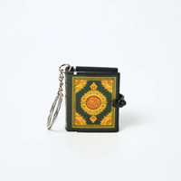 Llavero con Mini Corán Musulmán Vintage, Adorno Colgante de Papel, Regalo Islámico Personalizado para Hombres y Mujeres Musulmanes