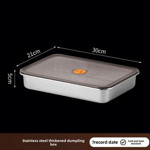 Large Capacity 304 Stainless Steel Crisper Modern Refrigerated Frozen Fresh Vacuum Sealed Storage <b>LUNCH</b> <b>Box</b> Kitchen - Product Image 6
