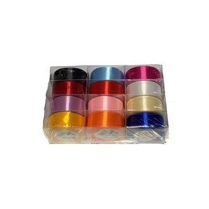 Nastri regalo MNJ di colori misti 2,5 cm x 22,5 m 12 pezzi colori assortiti per decorazioni di confezioni - Product Image 2