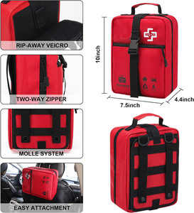 メーカー赤カスタマイズ工場ナイロンカスタムロゴ外傷救急バッグ戦術医療ポーチキャリーアサルトバッグ - Product Image 3