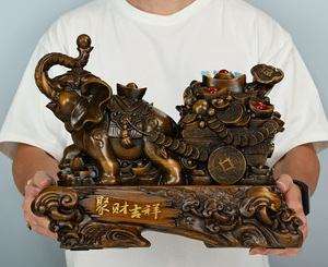 Modello di casa artigianale in resina ornamento di <span class=keywords><strong>elefante</strong></span> artistico per soggiorno e ufficio regalo aziendale - Product Image 3