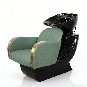 Sillón <span class=keywords><strong>de</strong></span> Champú Verde <span class=keywords><strong>de</strong></span> Diseño Único <span class=keywords><strong>para</strong></span> Salón <span class=keywords><strong>de</strong></span> Belleza, <span class=keywords><strong>Silla</strong></span> <span class=keywords><strong>de</strong></span> Lavado <span class=keywords><strong>de</strong></span> <span class=keywords><strong>Cabello</strong></span> Reclinable <span class=keywords><strong>de</strong></span> Lujo con Terapia Capilar en Venta - Product Image 1