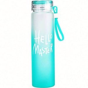 Bouteille d'eau en verre borosilicate de haute qualité, sans BPA, écologique, colorée, avec poignée, 400 ml, logo personnalisé, couleur Botella De Agua Viderio - Product Image 5