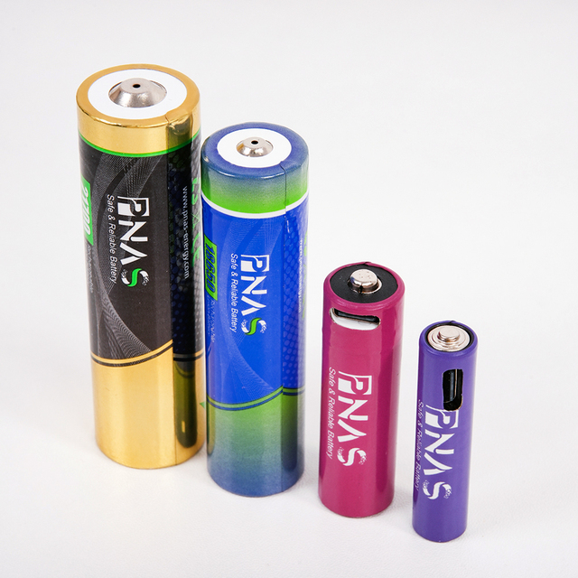 1150mAh 1.5v Micro USB Port Rechargeable AA Lithium Battery Pack Cylindrical LIon Cell for Weather Station Replaceable Batteries