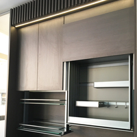 Elevador de Cesto Retrátil para Armário de Cozinha Moderna com Capacidade de Carga de 20kg, Armazenamento Suspenso Independente