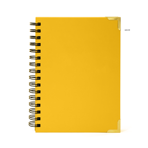 Carnet à spirales A5 personnalisé avec fermeture élastique, coins métalliques de protection, planificateur financier, suivi des habitudes, cadeau d'affaires en gros - Product Image 6