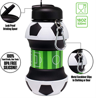Bouteille d'eau pliable en silicone en forme de gourde, réutilisable, écologique, sans BPA, mignonne, pour enfants.