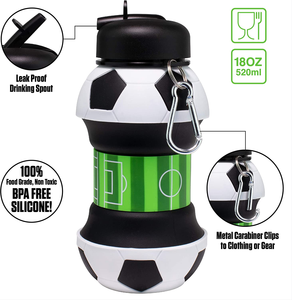 Bouteille d'<span class=keywords><strong>eau</strong></span> pliable en silicone en forme de gourde, réutilisable, écologique, sans BPA, mignonne, pour enfants. - Product Image 3