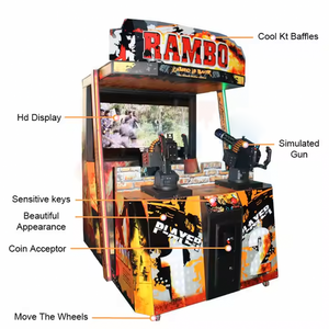 Haute qualité 55 pouces LCD <span class=keywords><strong>Rambo</strong></span> jeux de simulateur de tir Machines 2 joueurs en acier inoxydable pistolet tir Machine de jeu d'arcade - Product Image 6