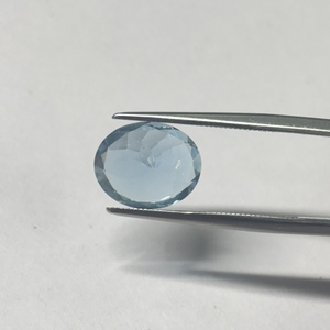 พลอยอะความารีนเบอร์ริลธรรมชาติ รูปทรงวงรี ขนาด 9x11 มม. สีฟ้าซานตามาเรีย พลอยหลวมทรงวงรี คุณภาพเยี่ยม ได้รับการรับรอง - Product Image 5