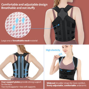 Penyangga Koreksi Postur Tubuh yang Dapat Disesuaikan, Ergonomis untuk Penyangga Punggung Bawah & Atas untuk Pembentukan Kebiasaan Postur Duduk Sehari-hari - Product Image 4