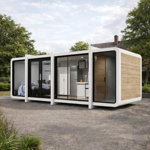 Maison préfabriquée extérieure personnalisée : Cabine modulaire pour vivre et travailler, Pod de bureau portable et Cabine moderne préfabriquée de type Apple - Product Image 2