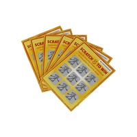 Offre Spéciale : Cartes à gratter personnalisées pour loterie avec impression sérigraphique sur papier couché/carton duplex, couleur pleine, taille personnalisée