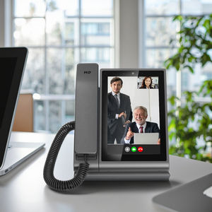 Téléphone IP 8 pouces Android 12 SIP avec caméra 5MP WiFi POE PSTN pour réunions de bureau prend en charge 16 <span class=keywords><strong>comptes</strong></span> SIP Téléphone vidéo VoIP - Product Image 1