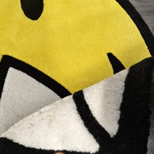 Tappeto da gioco alla moda con <span class=keywords><strong>tema</strong></span> sorriso giallo realizzato con Logo tappeti da camera con decorazioni <span class=keywords><strong>a</strong></span> mano tappeto da pavimento personalizzato - Product Image 2