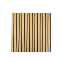 Panneau mural acoustique moderne en placage de bois massif écologique ignifuge, 100 % fibre de polyester, haute absorption acoustique NRC 0.8 pour
