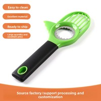 Fabrikantenhandleiding RVS 3-in-1 Avocado Mes Snijder Multifunctioneel Gereedschap voor Snijden, Scheppen en Ontpitten