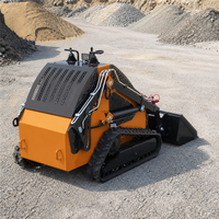 Mini-chargeuse compacte sur chenilles homologuée CE, prix usine, avec moteur diesel/électrique pour travaux municipaux