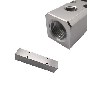 Bloque de colector hidráulico de alta presión personalizado Kits de piezas neumáticas Bloque de aluminio Billet Servicio de mecanizado CNC - Product Image 3