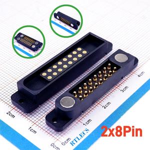 Пружинный ПОГО штырь позолоченный Магнитный контактный разъем, разъем для передачи данных, 16 контактов - Product Image 3