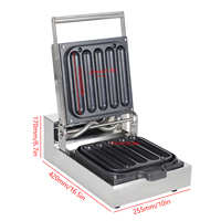 Gaufrier électrique Hotdog 1300W, 5 tranches de gaufrier antiadhésif en acier inoxydable, gaufrier croustillant, maïs, snacks pour chiens