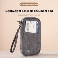 Porta Pasaportes Internacional con Múltiples Ranuras para Tarjetas, Multifuncional, para Documentos de Registro, Viajes de Negocios, Tarjetero de Mano