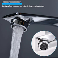 Robinet de lavabo contemporain chromé à une poignée monté sur le pont rotatif pour cuisine villa pour salle de bain salon OEM/ODM produit