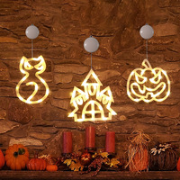 Lampe de nuit LED à motif de château d'Halloween GL-WG1, vente chaude transfrontalière, néon creux suspendu avec lumière blanche chaude à intensité variable