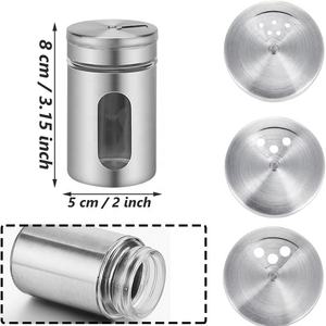 Glazen Kruidenfles Kruidenglas Kruidenpot Voor Keukenzout En Peper Shakers Kruidendispenser Met Verstelbare Gietgaten - Product Image 2