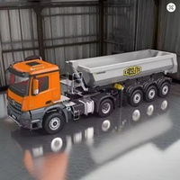 SJY-K5801-101 4WD, Camión de Ingeniería a Control Remoto de Alto Rendimiento a Escala 1/14 con Remolque 4x4, con Sonido y Luz
