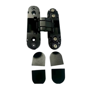 Charnière dissimulée réglable à ouverture à 180 degrés vers l'extérieur, charnière de porte cachée en alliage de zinc, design minimaliste pour porte en bois - Product Image 1