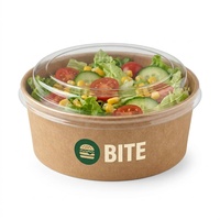 Contenants alimentaires jetables écologiques en papier avec logo personnalisé pour la restauration rapide et les restaurants