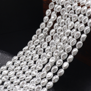 Nouvel Arrivage Perles en Verre Imitation Nacre Baroque Ovale <span class=keywords><strong>6</strong></span>*7mm de Haute Qualité, Perles Irrégulières en Vrac <span class=keywords><strong>pour</strong></span> Bijoux DIY - Product Image 1