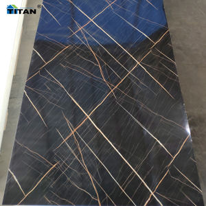 Feuille de marbre en PVC ignifuge Laminas De Pvc Tipo Marmol 244 Plaque Pvc Marmore Alto Colante pour armoire de cuisine - Product Image 3