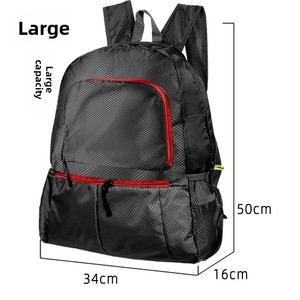 <strong>Large</strong> Capacity Fashionable Diamond Pattern Water-Resistant Foldable <strong>Backpack</strong> for Outdoor <strong>Hiking</strong> and Travel - Product Image 6