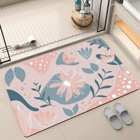 Tapis de bain moderne en terre de diatomée, résistant aux taches, facile d'entretien, absorbant, antidérapant, écologique, fabriqué à la machine, résistant au feu et rembourré