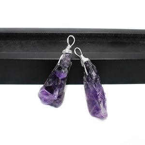 Collar con colgante de piedra Natural de cristal, accesorios de bricolaje para pulsera de amatista - Product Image 5