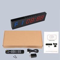 Minuterie de boxe électronique LED à 6 chiffres de 1.8 pouces avec télécommande prenant en charge le compte à rebours et le compte à rebours pour les jeux et l'entraînement