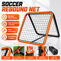 Filet de rebond pliable pour le football, cadre en acier portable, filet de rebond pour l'entraînement au football en solo