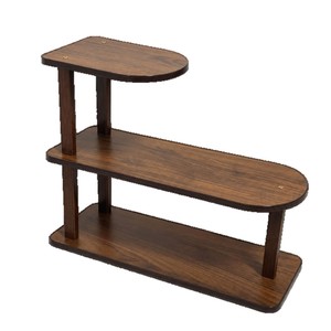 Desktop <b>Shelf</b> Multi Tiered Wooden Organizer For Teacups Coffee Cups Water Glasses <b>Standing</b> Type Rectangle Shape - Product Image 5