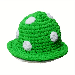 Handmade Knit Crochet <span class=keywords><strong>Red</strong></span> Nấm Xô <span class=keywords><strong>Hat</strong></span> Cho Phụ Nữ Dày Chunky Sợi Ấm Áp Sang Trọng Ngư Dân Câu Cá Beanie <span class=keywords><strong>Hat</strong></span> - Product Image 6