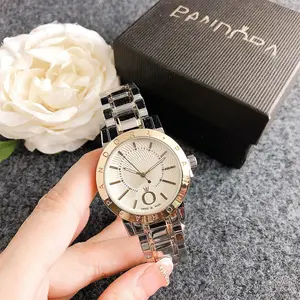 Jam tangan kuarsa jam tangan desainer wanita mewah Merek Terkenal mode untuk hadiah wanita relojes para mujer