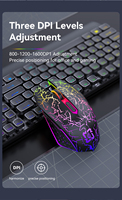 Souris de jeu optique sans fil 2,4 G double mode BT rechargeable 6D, ergonomique avec LED, pour ordinateur portable et de bureau – Offre Spéciale
