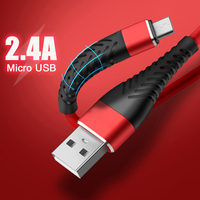 0.25M 1M 2M 3M Type-C Câble USB Charge Rapide 2.4A Cordon Microusb pour iphone 17 16 Samsung S7 Redmi Note Pro Câble de Téléphone Android