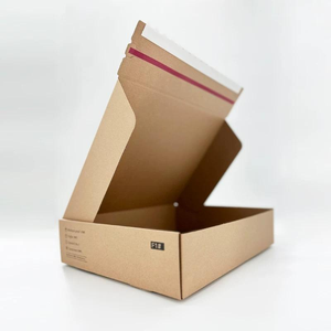 Custom Luxury Biodegradable Self-Erecting Self-Sealing Tear-Off Strip Express <b>Shipping</b> <b>Box</b> Corrugated Cardboard Clothing - Product Image 3